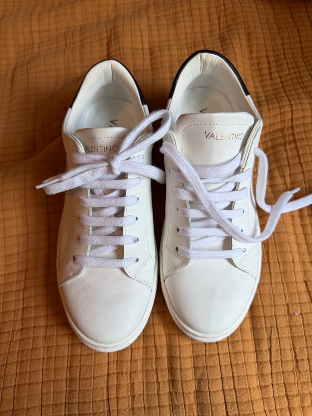Valentino White Leather Women's Sneakers
